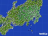 関東・甲信地方のアメダス実況(風向・風速)(2022年09月22日)