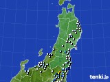 東北地方のアメダス実況(降水量)(2022年09月24日)