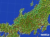 北陸地方のアメダス実況(気温)(2022年09月25日)