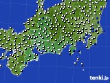 2022年09月25日の東海地方のアメダス(風向・風速)