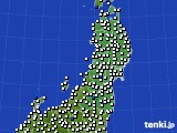 東北地方のアメダス実況(風向・風速)(2022年09月26日)