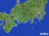 2022年09月27日の東海地方のアメダス(風向・風速)