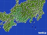 2022年09月30日の東海地方のアメダス(風向・風速)