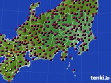 関東・甲信地方のアメダス実況(日照時間)(2022年10月02日)