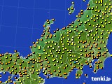 北陸地方のアメダス実況(気温)(2022年10月03日)