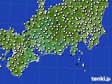 2022年10月03日の東海地方のアメダス(風向・風速)