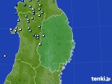 岩手県のアメダス実況(降水量)(2022年10月04日)