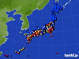 アメダス実況(日照時間)(2022年10月04日)