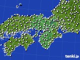 2022年10月07日の近畿地方のアメダス(風向・風速)