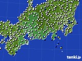 2022年10月09日の東海地方のアメダス(風向・風速)
