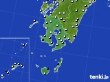 2022年10月09日の鹿児島県のアメダス(風向・風速)