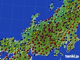 北陸地方のアメダス実況(日照時間)(2022年10月11日)