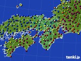 2022年10月11日の近畿地方のアメダス(日照時間)