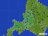 道央のアメダス実況(風向・風速)(2022年10月11日)