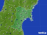 宮城県のアメダス実況(風向・風速)(2022年10月11日)