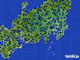 2022年10月12日の関東・甲信地方のアメダス(日照時間)