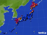 アメダス実況(日照時間)(2022年10月12日)