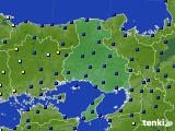 兵庫県のアメダス実況(日照時間)(2022年10月12日)