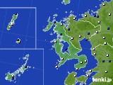 長崎県のアメダス実況(風向・風速)(2022年10月13日)
