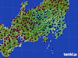 2022年10月14日の関東・甲信地方のアメダス(日照時間)