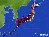 アメダス実況(日照時間)(2022年10月15日)