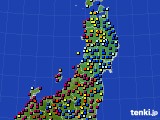 東北地方のアメダス実況(日照時間)(2022年10月16日)
