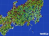 2022年10月16日の関東・甲信地方のアメダス(日照時間)