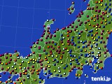 北陸地方のアメダス実況(日照時間)(2022年10月16日)