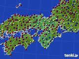 近畿地方のアメダス実況(日照時間)(2022年10月16日)