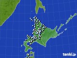 北海道地方のアメダス実況(降水量)(2022年10月17日)