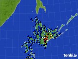 2022年10月17日の北海道地方のアメダス(日照時間)