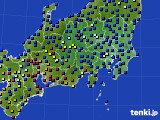 2022年10月18日の関東・甲信地方のアメダス(日照時間)