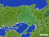 2022年10月18日の兵庫県のアメダス(風向・風速)