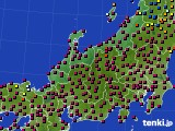 北陸地方のアメダス実況(日照時間)(2022年10月20日)