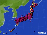 アメダス実況(日照時間)(2022年10月20日)
