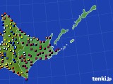 道東のアメダス実況(日照時間)(2022年10月20日)