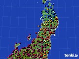 東北地方のアメダス実況(日照時間)(2022年10月21日)