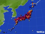 アメダス実況(日照時間)(2022年10月21日)