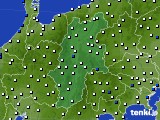 2022年10月21日の長野県のアメダス(風向・風速)