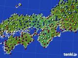 2022年10月22日の近畿地方のアメダス(日照時間)