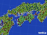 四国地方のアメダス実況(日照時間)(2022年10月22日)