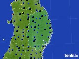 2022年10月22日の岩手県のアメダス(日照時間)