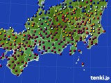 2022年10月23日の東海地方のアメダス(日照時間)