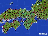 近畿地方のアメダス実況(日照時間)(2022年10月23日)