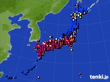 アメダス実況(日照時間)(2022年10月23日)