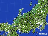 2022年10月23日の北陸地方のアメダス(風向・風速)
