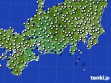 2022年10月23日の東海地方のアメダス(風向・風速)