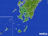 鹿児島県のアメダス実況(風向・風速)(2022年10月23日)