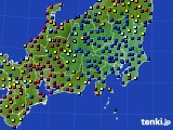 関東・甲信地方のアメダス実況(日照時間)(2022年10月24日)