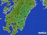 宮崎県のアメダス実況(日照時間)(2022年10月24日)